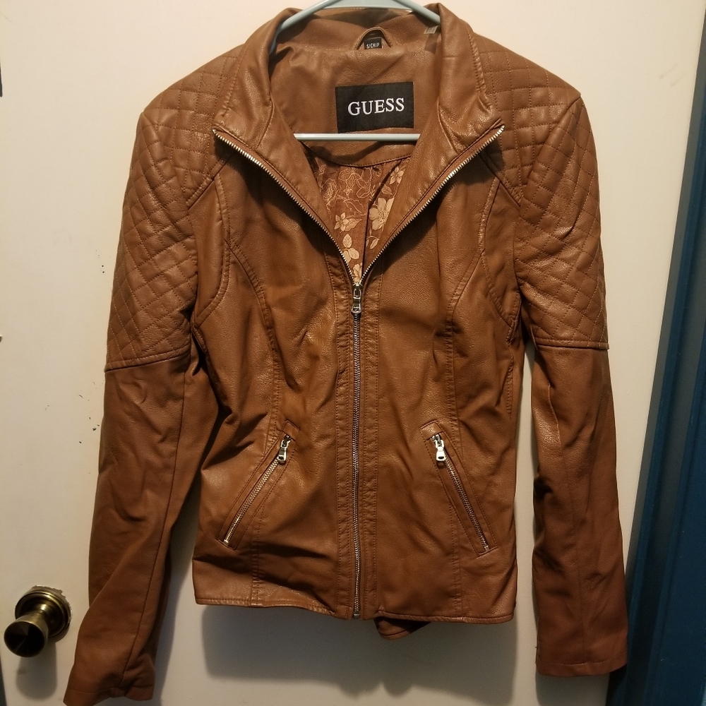 Nice womans brown leather jacket